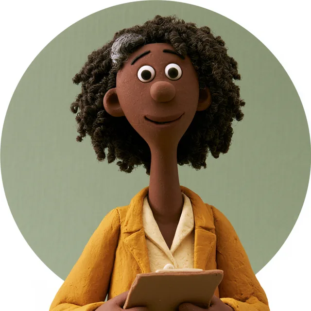 Joséphine, agent IA stocks et achats, personnage en pâte à modeler