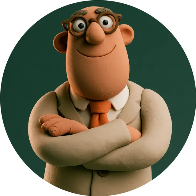 Luca, agent IA comptabilité et facturation, personnage en pâte à modeler